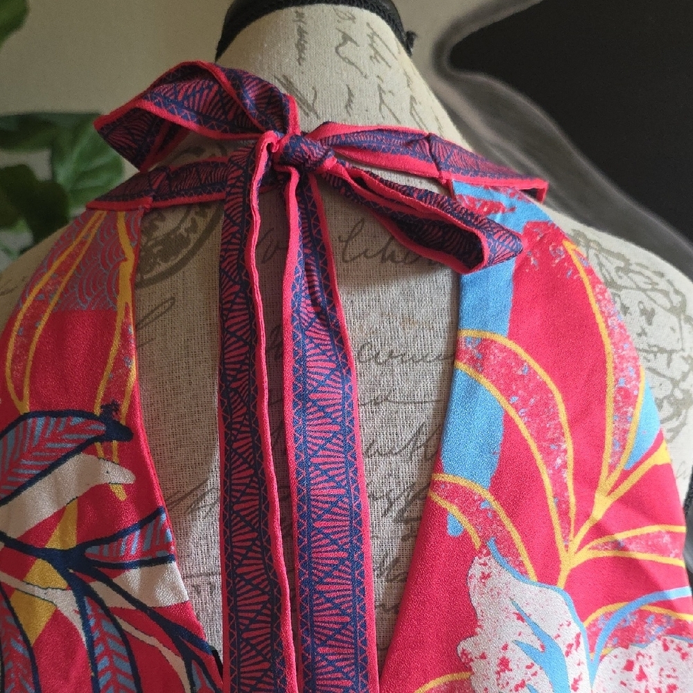 Flying Tomato Red and Pink Halter Romper - Picture 4 of 8